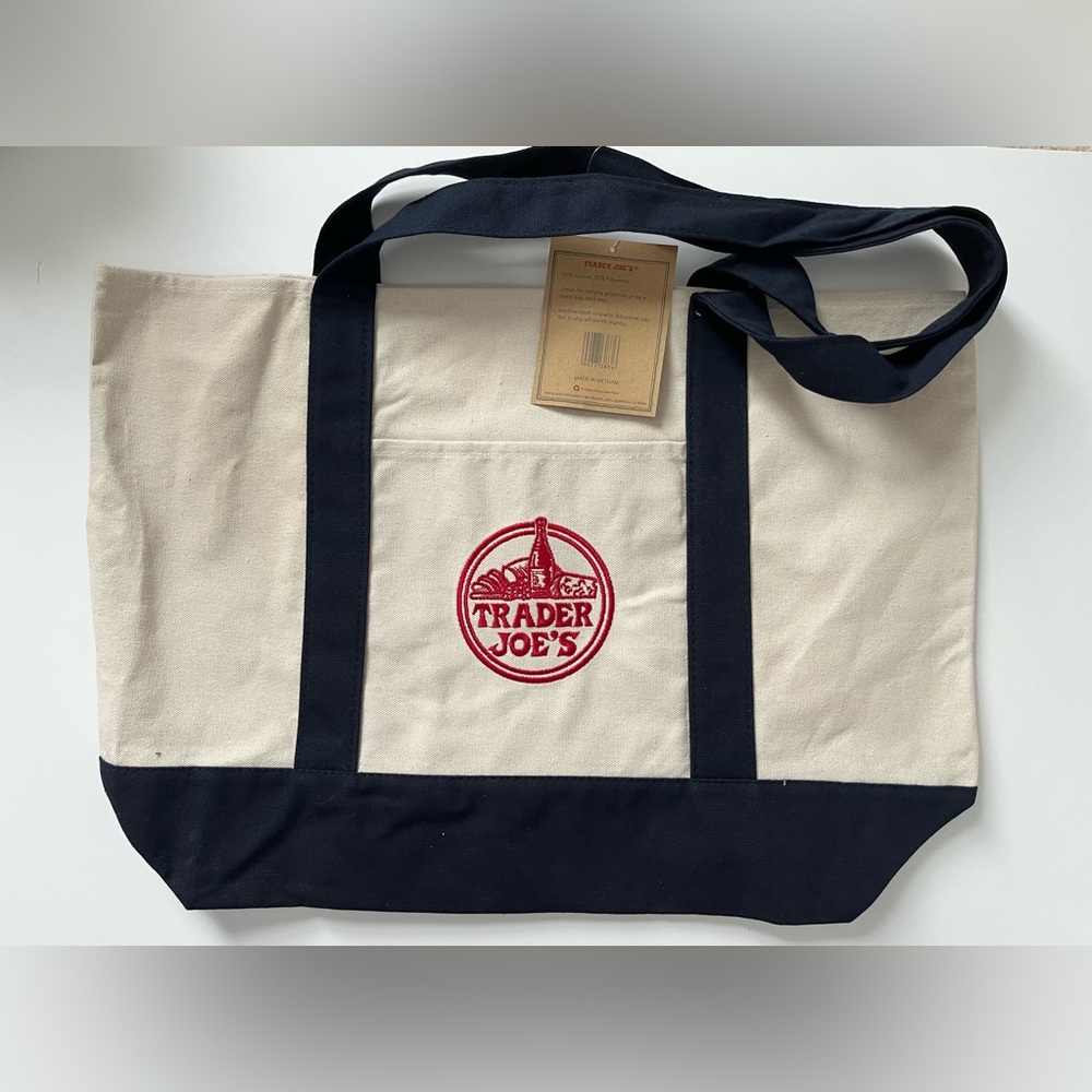Trader Joe's canvas tote bag NWT
